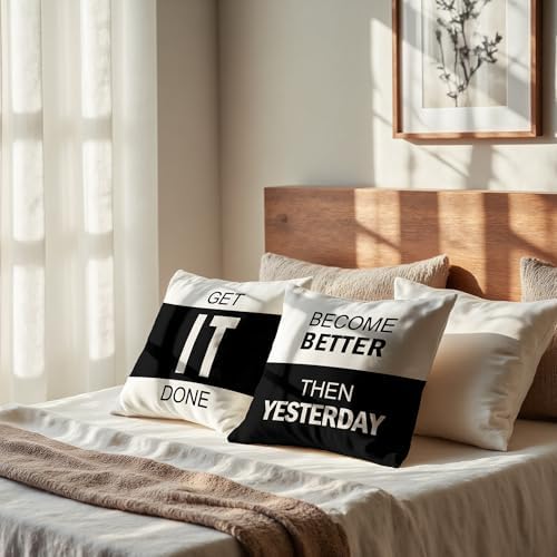 Motivational Throw Pillow Covers 18x18 Set of 2, Inspirational Gifts, - Image 5
