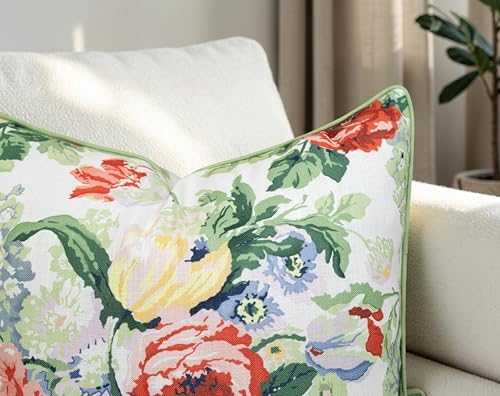 Vintage Rose Floral Print 20x20 Throw Pillow Cover - Image 2