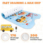 Baby Bath Mat for Kids Toddler 40" x 16" Soft PVC Kids Bathtub Mat - Image 2