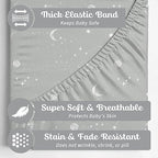 Sorrel + Fern Baby Crib Sheets Neutral, Fitted 2-Pack - Image 2