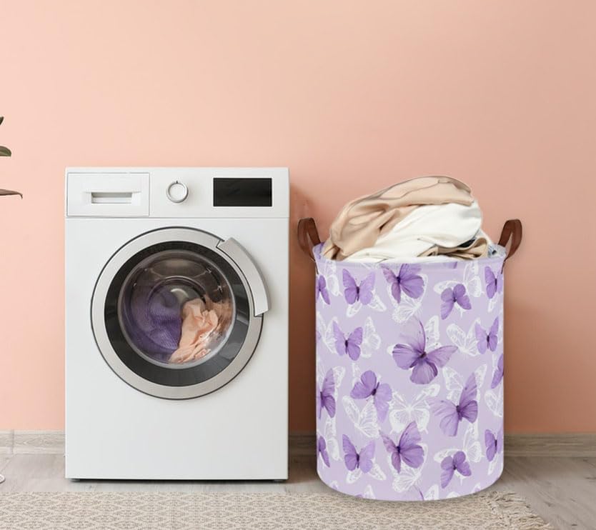 Kids Laundry Hamper, Butterfly Laundry Basket Collapsible Girls Storage Baskets - Image 5