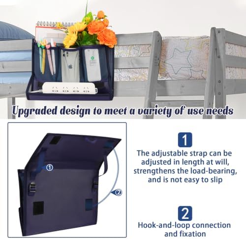 Bedside Caddy Organizer for Dorm Bed Rails - Image 4