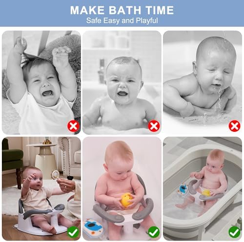 Baby Bath seat for Babies 6 Months & up, 360° Stable Toddler Bath Chair - Image 4