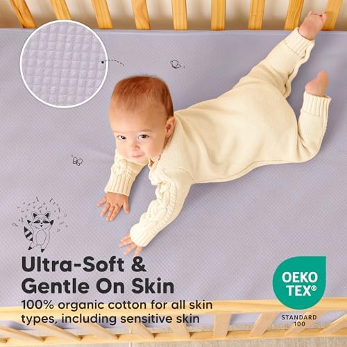2pk Waterproof Crib Mattress Protector Cover Fitted 52x28 - Image 5