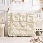 Princess Crib Bedding Set for Girls, 3 Piece Pintuck Baby Crib Bedding Set - Image 2