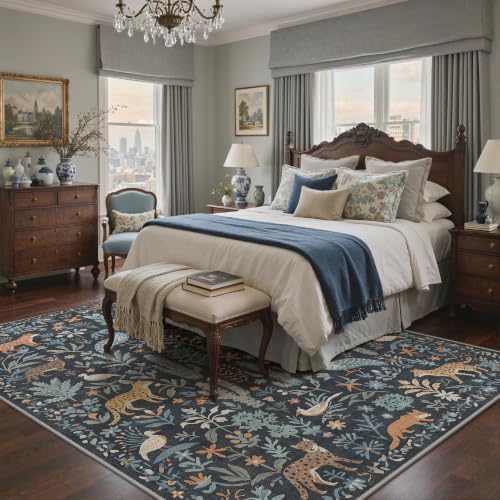 BESBLEE 9X12 Washable Area Rug for Living Room, Animal Non Slip - Image 2