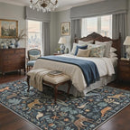 BESBLEE 9X12 Washable Area Rug for Living Room, Animal Non Slip - Image 2