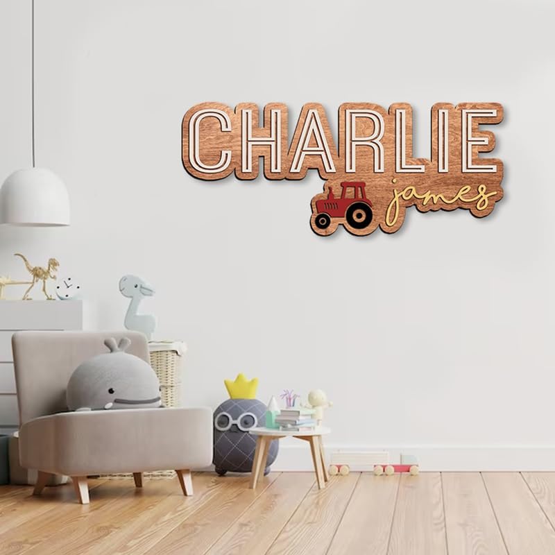 Personalized Wooden Nursery Name Sign, Baby Name sign - Image 3