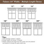 Chyhomenyc Dark Grey Valance for Windows, Light Filtering Faux Linen Solid - Image 4