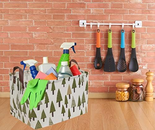 Rectangular Canvas Storage Bins, Waterproof Storage Basket, Collapsible Tree - Image 4