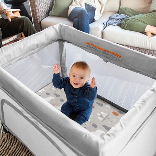 Pack n Play Sheets, BROLEX 2 Pack Mini Crib Sheets, Stretchy Portable Fitted - Image 7