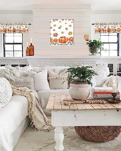 Vandarllin Fall Maple Leaves Kitchen Curtains Valances - Image 5