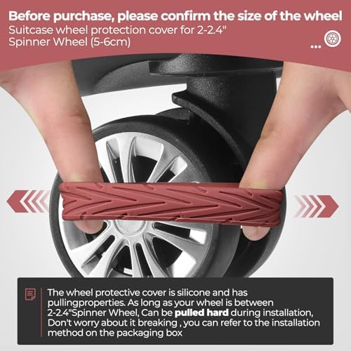 8Pcs Upgrade Luggage Wheel Covers, Travel Accessories - Image 3