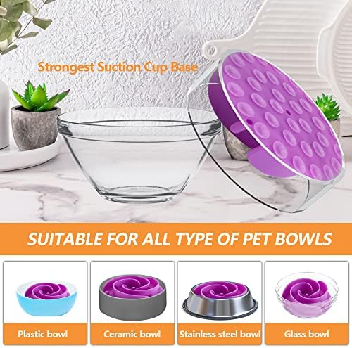 Slow Feeder Dog Bowls Insert, Animire Soft Silicone Slow Eating Dog Food Bowl - Image 5