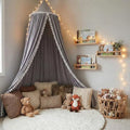 LOAOL Bed Canopy with Pom Pom Kids Reading Nook Hanging Tent by LOAOL