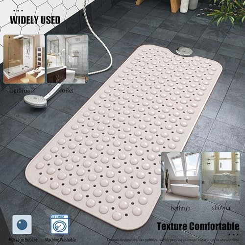 Non Slip Bathtub Shower Mat, Extra Long Bath Mat - Image 6