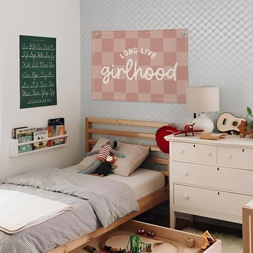 "Long Live Girlhood" Linen Canvas Wall Hanging 20x30 Inch - Image 4