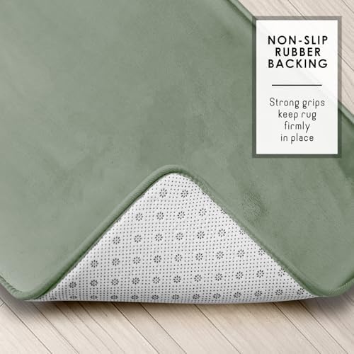 Clara Clark 3 Piece Bathroom Rugs, Velvet Memory Foam Bath Mat Set, Non-Slip - Image 4