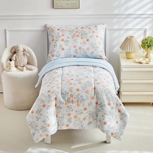 JHXHMX 4 Pieces Toddler Bedding Set, Soft Crib Bed Sheets Set Includes Quilted by CHOOSEYOURSTYLE