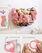 Boho Stuffed Animal Hammock, Falt Wall or Corner Hanging - Image 2