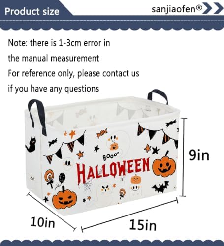 Sanjiaofeng Rectangular Halloween Ghost Storage Basket, Halloween Basket.Cute - Image 7