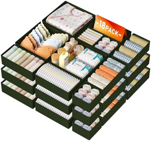 DIMJ Drawer Organizer Clothes 18 Pack by DiMJ