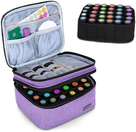 LUXJA Double-Layer Essential Oil Carrying Case Holds 30 Bottles by Luxja