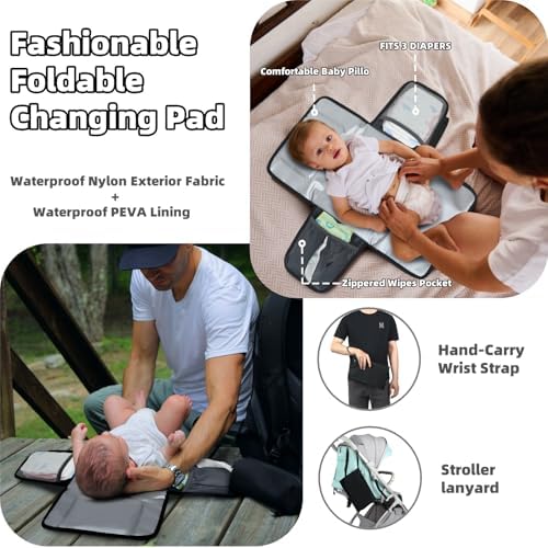 ROSEGIN Diaper Bag Backpack for Dad and Men, Large Travel Baby Bag - Image 3