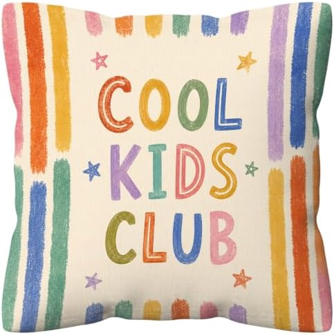 kdqua Colorful Classroom Pillow Cover 18x18 Double-Sided, Kids Playroom by kdqua