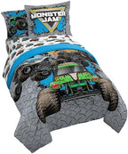 Monster Jam Full Size Comforter Set 7 Piece Kids Bedding by JayFranco