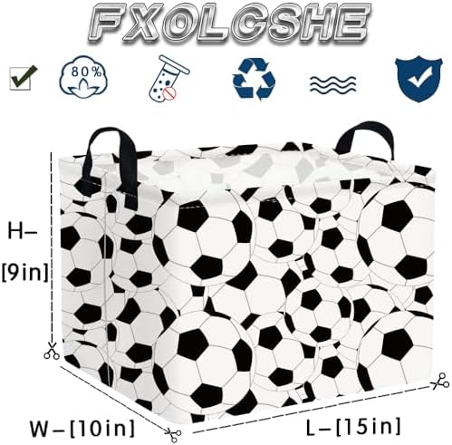 FXOLCSHE Rectangular Easter Soccer Basket, Sports Boys box, Collapsible - Image 7