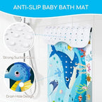 Baby Bath Mat for Tub, Non Slip Kids Bath Shower Mat - Image 4