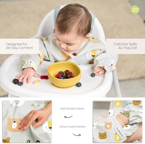 Waterproof Smock Baby Bibs for Eating - Image 3