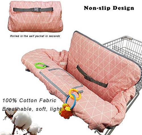 Shopping Cart Covers for Baby Girl, Cotton High Chair Cover, Toddler Grocery - Image 3