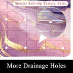Shower Mat Non Slip, Marble Texture Anti Slip Bath Mat - Image 2