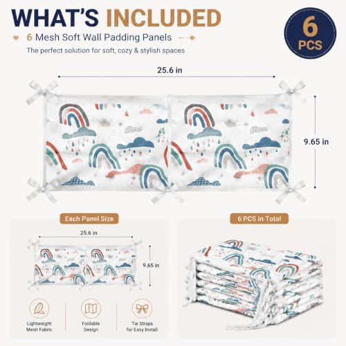 6PCS Mesh Soft Wall Padding Panels - Image 2