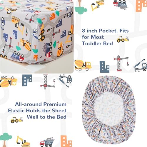 lasoftan Construction Toddler Bedding Set - Image 3