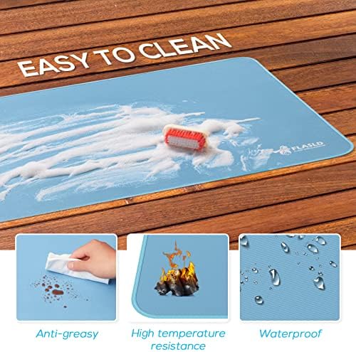 FLASLD 32 x 60 inches Under Grill Mat, Outdoor Floor Mat - Image 4