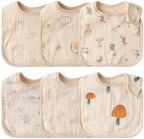 Zainpe 6Pcs Snap Muslin Cotton Baby Bibs Rabbit Bear Sheep Pattern Bandana by Zainpe
