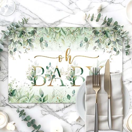50 Pack Disposable Baby Shower Party Paper Placemats, 11x17 Inch Oh Baby - Image 5