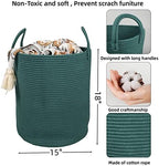 XUANGUO Cotton Rope Laundry Basket Hamper - Image 2