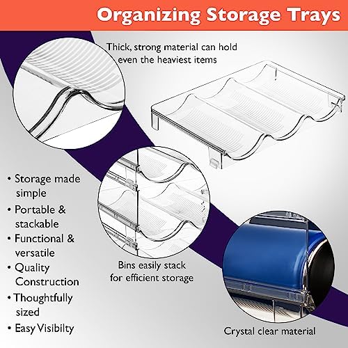 ClearSpace Water Bottle Organizer, Stackable Cabinet Storage, 8 Pack - Image 2