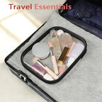 3Size Clear Hard Shell Zipper Case, Travel Makeup Toiletry Bags Home Storage - Image 7