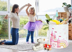 MAIZMZ Pink Castle Storage Bins Organizer Toy Box Laundry Basket Large Canvas - Image 2