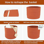 XUANGUO Cotton Rope Basket For Girls Boys Kids 16”X14” rustic - Image 7