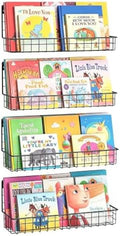 X-cosrack 4-Pack Wall Mounted Metal Kids Bookshelf, Floating Book Shelves by X-cosrack
