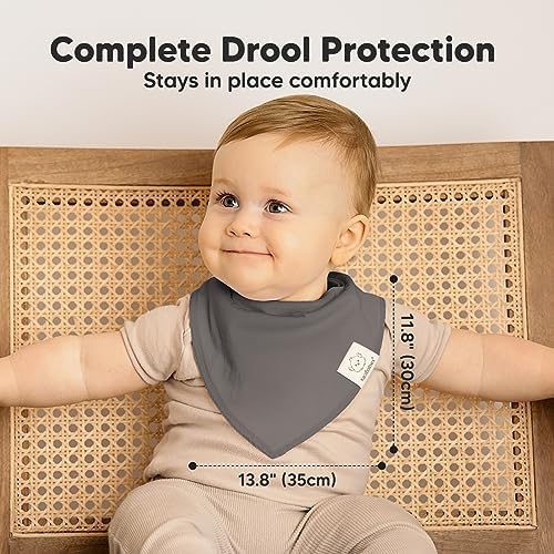 KeaBabies 8pk Organic Baby Bandana Bibs - Image 5