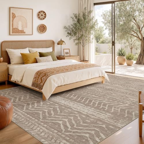 Nakagishi 6x10 Area Rugs Living Room: Washable Boho Large Neutral Soft - Image 6
