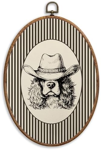 SONMYSULIL Vintage Western Cowboy Cocker Spaniel Wall Art Decor, Rustic Western by Unknown