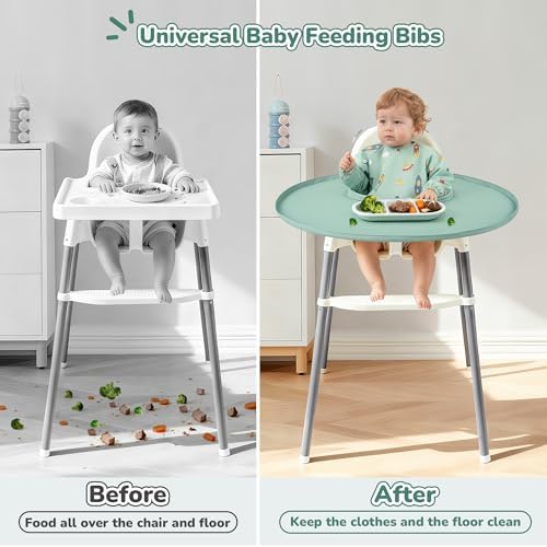 Food Catcher for Stokke Tripp Trapp High Chair, Coverall Baby Feeding Bib - Image 6